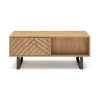 Măsuță de cafea în culoare naturală cu aspect de lemn de stejar 55x110 cm Madona – Marckeric