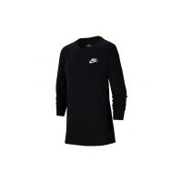 Bluza cu decolteu la baza gatului si broderie logo pe piept