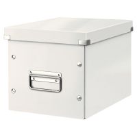 Cutie de depozitare albă din carton cu capac 26x26x24 cm Click&Store – Leitz