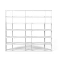 Bibliotecă TemaHome Pombal, lățime 255 cm, alb