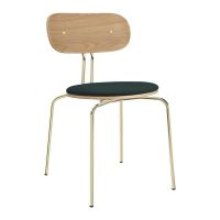 Scaun de dining verde închis/auriu Curious – UMAGE