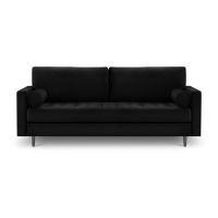 Canapea din catifea Milo Casa Santo, 219 cm, negru