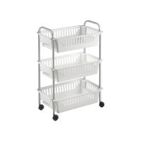 Raft mobil cu 3 coșuri Metaltex Oslo, înălțime 63 cm