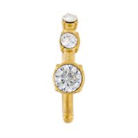 Inel de otel inoxidabil decorat cu zirconia