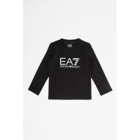 Bluza cu imprimeu logo si decolteu la baza gatului