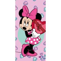 Prosop pentru copii roz din frotir 70x140 cm Minnie – Jerry Fabrics