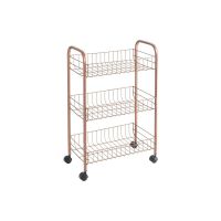 Organizator mobil cu 3 rafturi Metaltex, arămiu