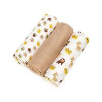 Set 3 scutece din bumbac T-TOMI Tetra Monkey, 70 x 70 cm