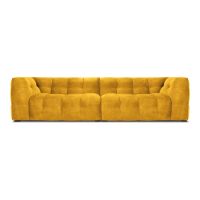 Canapea cu tapițerie din catifea Windsor & Co Sofas Vesta, 280 cm, galben