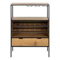 Dulap vinotecă cu aspect de lemn de stejar număr sticle 14, 77x105 cm Seaford – Actona