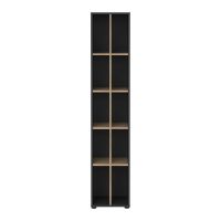 Bibliotecă gri antracit/cu aspect de lemn de stejar 41x205 cm Sign – Tvilum