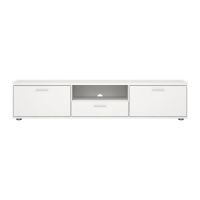 Comodă TV albă 177x38 cm Media – Tvilum