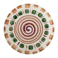 Farfurie verde/maro pentru desert din gresie ø 20,5 cm Shama – Bloomingville