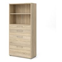 Bibliotecă modulară cu aspect de lemn de stejar 89x189 cm Prima – Tvilum