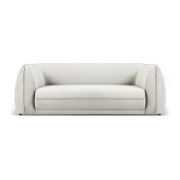 Canapea bej cu tapițerie din catifea 225 cm Lando – Micadoni Home