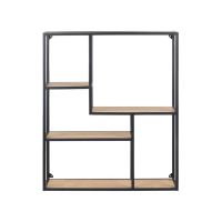 Bibliotecă de perete în decor de stejar sălbatic Actona Seaford, 75 x 91 cm