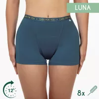 Chiloți absorbanți pentru menstruație și incontinență LUNA - Tip Boxeri - Turcoaz 4XL