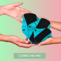 Combo PADS - 1 Absorbant reutilizabil XS, 1 absorbant reutilizabil S, 1 absorbant reutilizabil M
