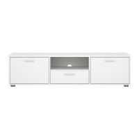 Comodă TV albă 147x38 cm Media – Tvilum