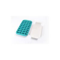 Formă din silicon pentru gheață Lékué Industrial, 32 cuburi, turcoaz