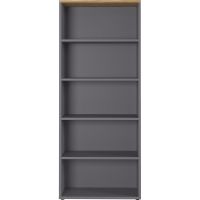 Bibliotecă gri antracit cu aspect de lemn de stejar 80x197 cm Agenda – Germania