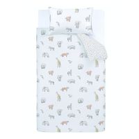 Lenjerie de pat din bumbac pentru copii 150x120 cm Zoo Animals - Bianca