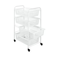 Raft mobil cu 4 coșuri Metaltex India, lungime 35 cm