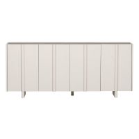 Comodă modulară crem joasă din lemn masiv de pin 200x85 cm Basu – WOOOD