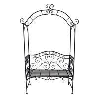 Bancă de grădină din metal negru Colima - Garden Pleasure