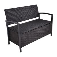 Bancă de grădină din rattan negru Ferrara - Garden Pleasure