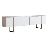Comodă TV albă 180x30 cm Luxe – Kalune Design