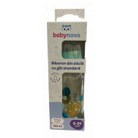 Biberon din sticla 0-24 luni, 125ml, Baby Nova