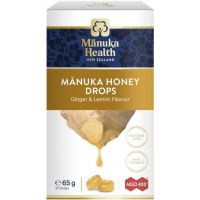 Dropsuri cu miere de Manuka MGO 400 si ghimbir cu lamaie, 65g, Manuka Health