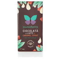 Ciocolata cu lapte si caramel sarat, 100g, Sweeteria