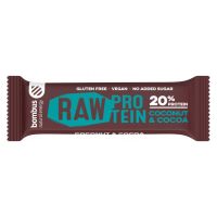 Baton proteic cu nuca de cocos si cacao 20% proteine Raw Protein, 50g, Bombus