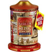 Ceai negru cu albastrele, amaranth si arome de ciocolata Music Concert London, 100g, Basilur