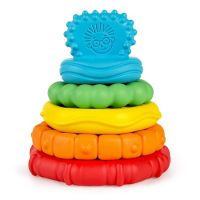Jucarie multisenzoriala si de dentitie Stacking Teether, 1 bucata, Baby Einstein