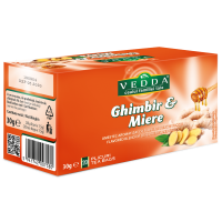 Ceai de ghimbir si miere, 20 plicuri, Vedda