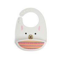 Bavetica de silicon Fold&Go Zoo Lama, 1 bucata, Skip Hop