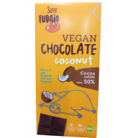 Ciocolata cu lapte de cocos bio fara gluten, 80g, Super Fudgio