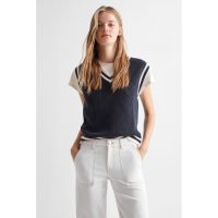 Blugi crop cu croiala ampla Utility
