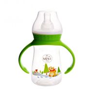 Biberon cu tetina si manere Ursul pacalit de vulpe pentru +3 luni Baby, 125ml, Minut