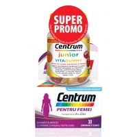 Pachet Centrum Femei, 30 comprimate + Centrum Junior VitaGummy, 30 jeleuri