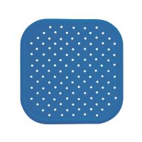Covoras antiderapant din cauciuc natural pentru cada cu ventuze Albastru, 56x56 cm, Sanger