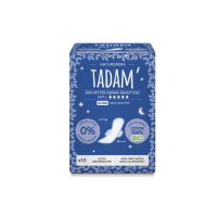 Absorbante BIO hipoalergenice Ultra Noapte+, 10 bucati, Tadam