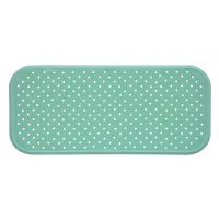 Covoras antiderapant din cauciuc natural pentru cada cu ventuze Verde menta, 76x34 cm, Sanger
