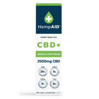 Ulei de canepa cu 2500 CBD 500mg CBDA 500mg CBGA, 10ml, HempAID