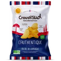 Chipsuri bio din cartofi cu sare de Camargue, 100g, Croustisud