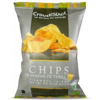 Chipsuri bio din cartofi cu sare de mare, 100g, Croustisud