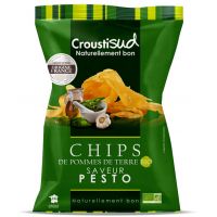 Chipsuri bio din cartofi cu pesto, 100g, Croustisud